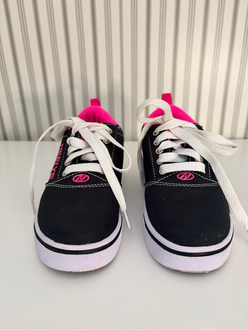 Heelys Black and Hot Pink Kids Lace-Up Sneakers